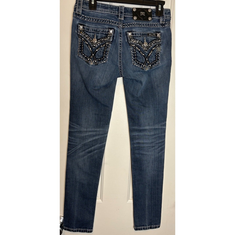 Miss Me Jeans 27 Skinny Lots Of Bling Flap Pockets